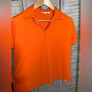 EUC Lady Hagen Vibrant Orange Golf Shirt